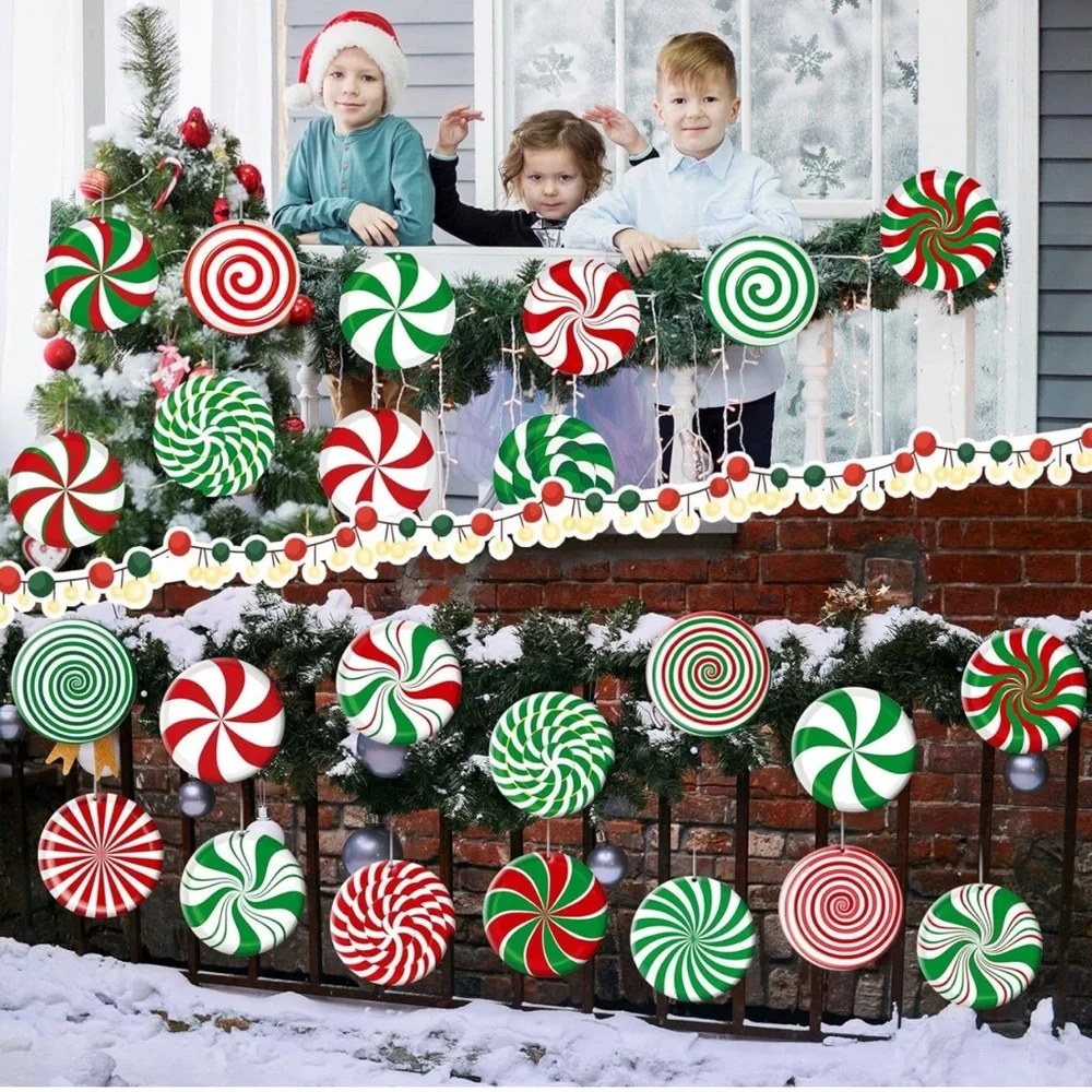 30 PCs 6” D inches ball shape Christmas candy decoration ornaments